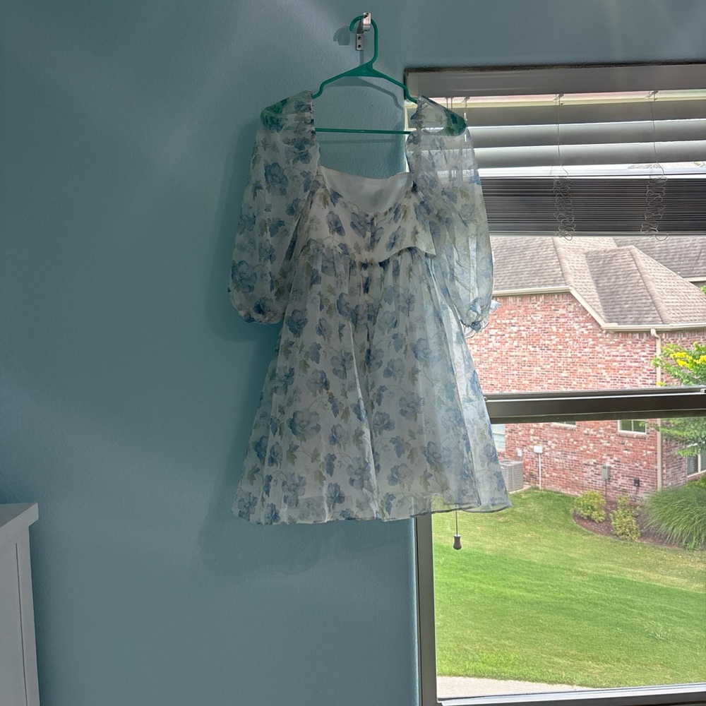 Floral Blue Kids Dress